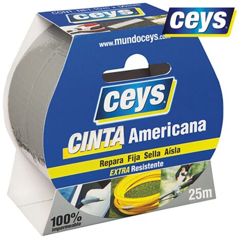CEYS Klebeband – Silber, große Rolle, 25 m x 50 mm, 507603