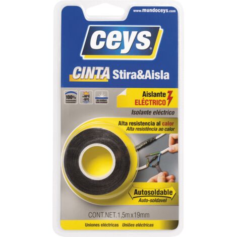 CEYS STIRA & AISLA NEGRO 1,5m x 19mm. 507801