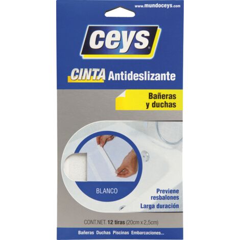 CEYS TIRAS ANTIDESLIZ BAÑERAS BLANCO 507614