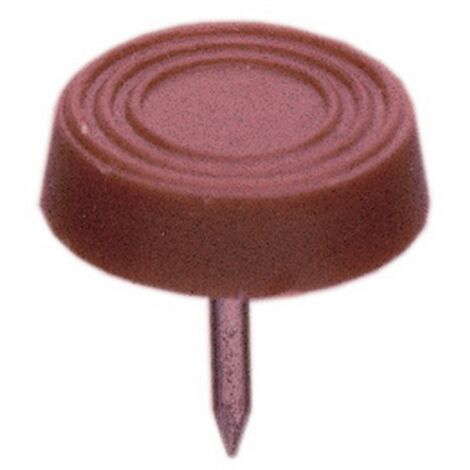 cf 10 pz sottosedie in plastica marrone con falsa vite   17 mm per sedie sedia