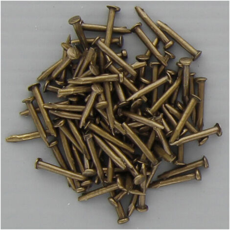 cf 100 pz di chiodi chiodo testa bombata mm 1,5x12 ferro bronzato chiodini