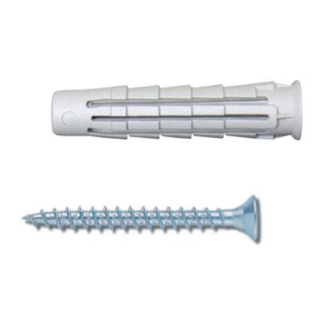 cf 15 pcs Ancrages nylon Elematic T6 / VA Bouchon 6x30 mm complet avec vis