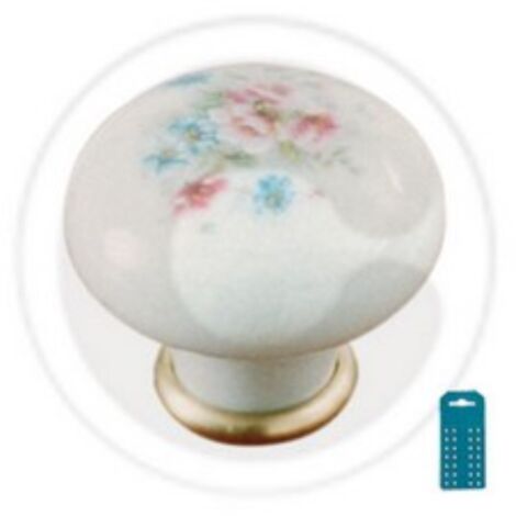 cf 2 boutons de boutons en porcelaine avec sA rigraphie pour meubles Bouton 31 mm