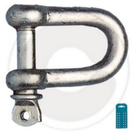 cf 2 pcs manille droite U acier galvanisA  fermeture A  pression pince A  cA ble 12 mm