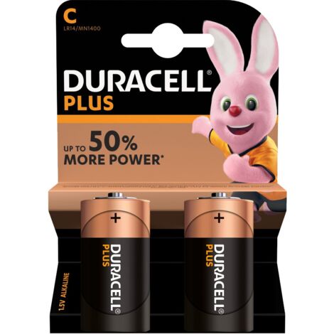 cf 2 pz Duracell Plus pile batterie stilo alcalina 1,5V MN1400-D per torcia