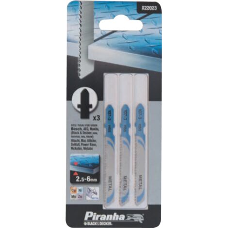 cf 3 lames pour attaque baA onnette piranha mA tal X22023 coupe grossiA re &lt60 mm
