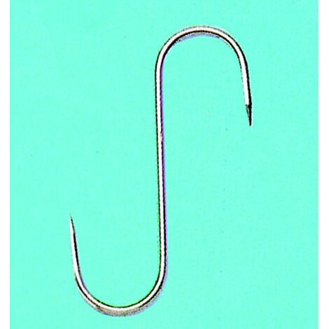 cf 3 pcs de crochets inox pour boucher 140x6 mm Crochet S pour cuisine made in Italy
