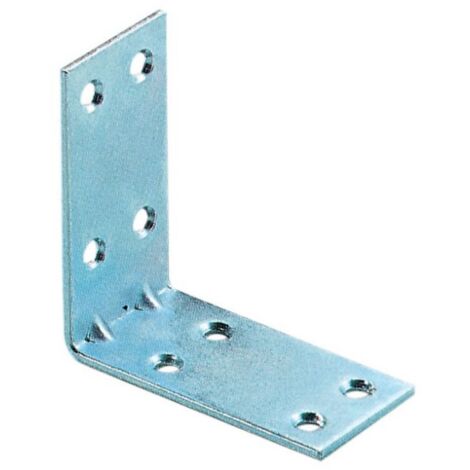 cf 4 pcs de plaques d&39angle en acier galvanisA  avec 8 trous plaque d&39angle 3x3 cm