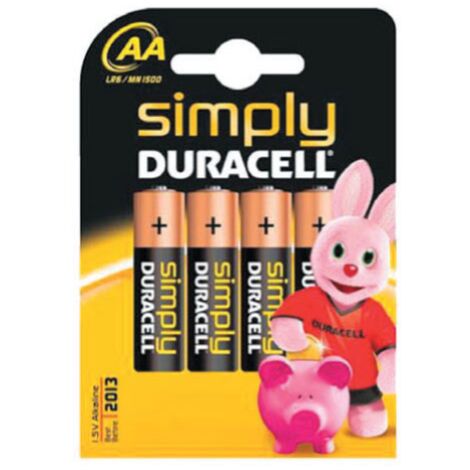 cf 4 piles duracell simplement piles alcalines AA longue durA e de vie