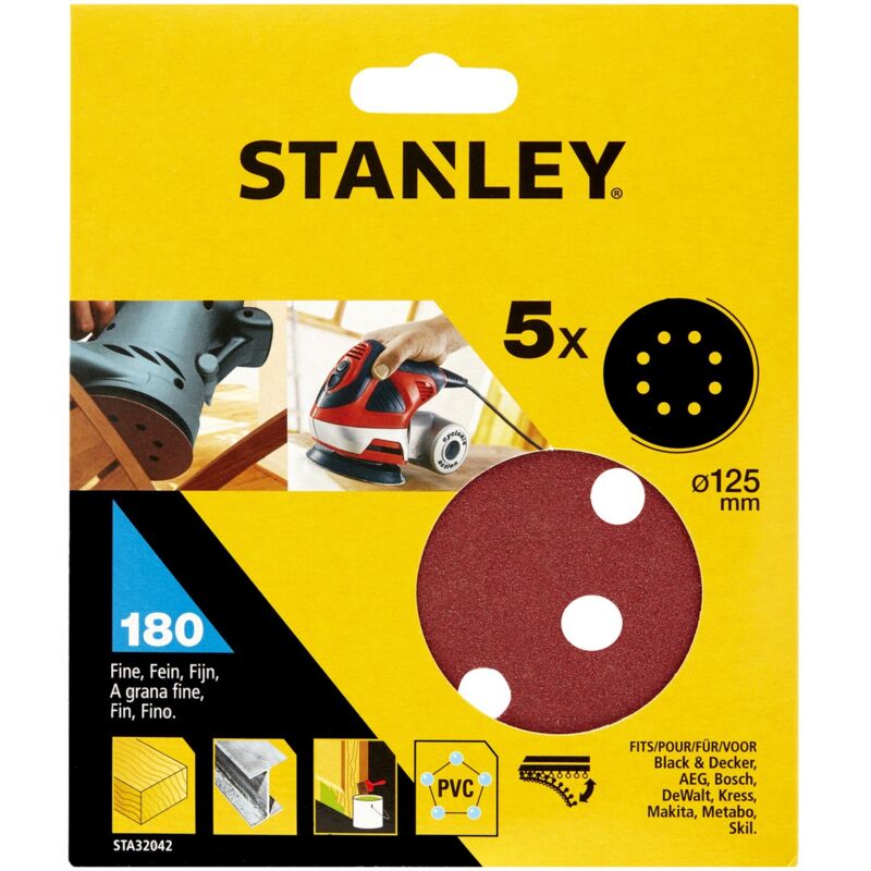 Piranha - stanley STA32042 (X32042) 5 dischi vel.rot-orb 125 gr. 180