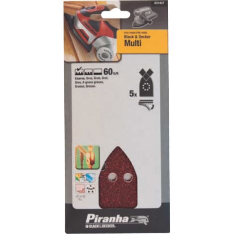 cf 5 feuilles pointues pour ponceuse multi-ponceuse piranha X31442 black &amp decker gr 80