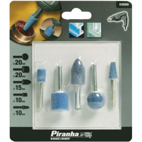 cf 5 pcs de roues de brosse en mA tal avec queue de 6 mm piranha X30000
