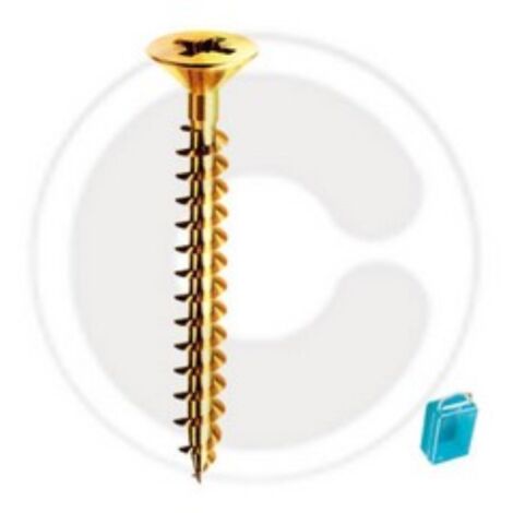 cf 50 pcs Vis de panneau tA te plate en acier plaquA  laiton Vis A  bois 3x16 mm