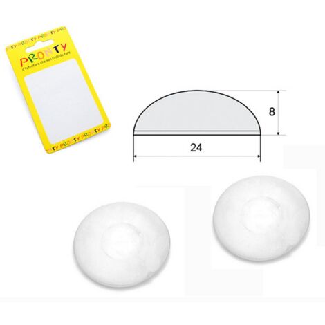 cf 6 pz paracolpi paracolpo adesivi trasparente a goccia 24x8 mm