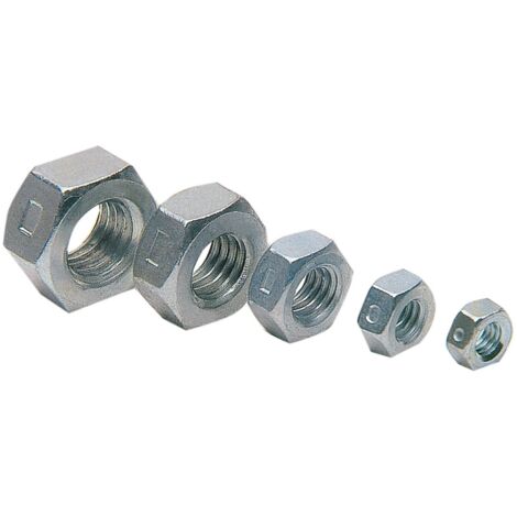 cf 60 pezzi dadi esagonali zincati passo grosso attacco maschio da 6 mm UNI5588