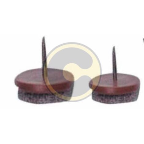 cf 8 pz di sottosedie sottosedia feltro feltrino + chiodo chiodino 30 mm marrone