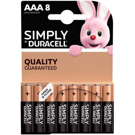 cf 8 pz Duracell Simply batterie pila pile alcalina ministilo stilo MN2400 1,5W