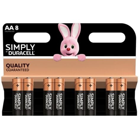 cf 8 pz Duracell Simply pila batteria stilo ministilo alcalina 1,5V MN1500 LR6