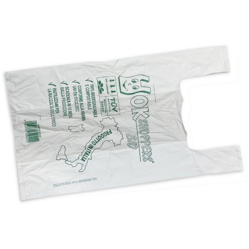 Image of Nextradeitalia - cf busta shopper biodegradabile 500 pz cm. 23+7+7X50 h - gr. 4,5