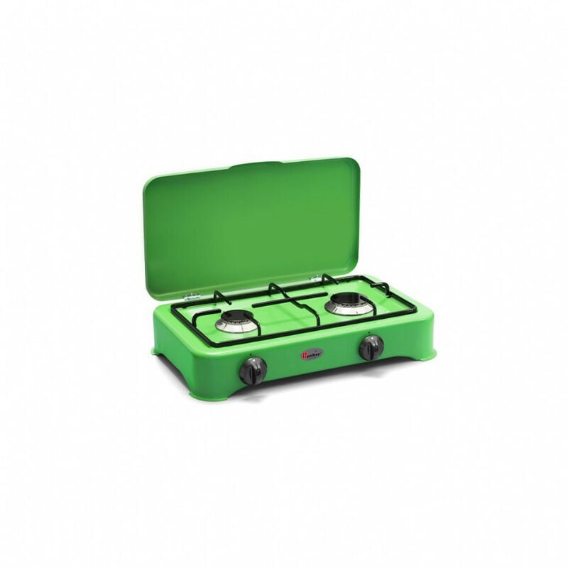 Fornello a gas metano / gpl a 2 fuochi verde mela cfparker mod. 5326VSPG Gpl