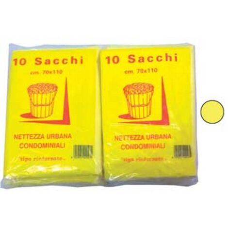 CF SACCO CONDOMINIALE RINFORZATO GIALLO PZ.10 - CM.70X110 GR.75