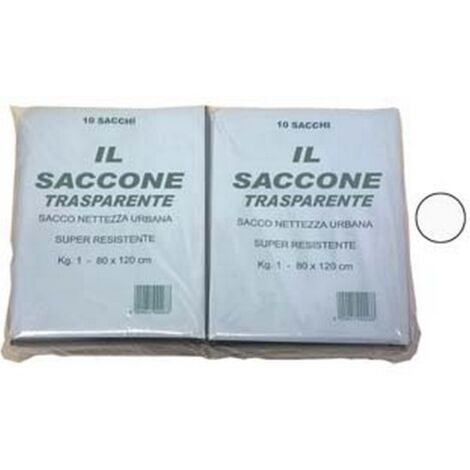 CF SACCO "IL SACCONE" TRASPARENTE PZ.10 - CM.80X120 KG.1