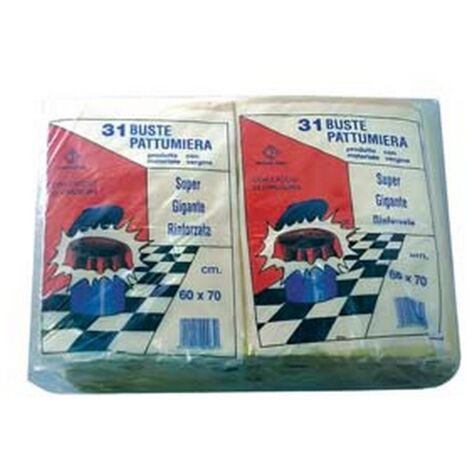 CF SACCO PATTUMIERA CON LACCIO DI CHIUSURA GIALLO PZ.31 - CM.60X70 GR.600