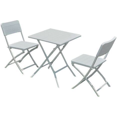 CF SET GIARDINO IN POLIETILENE ALTA DENSITA 'OLIENA' COLORE BIANCO