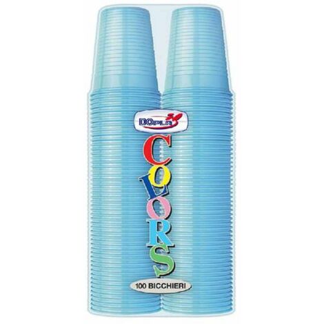 Cf.100 Bicchieri 200Cc. Azzurro X1