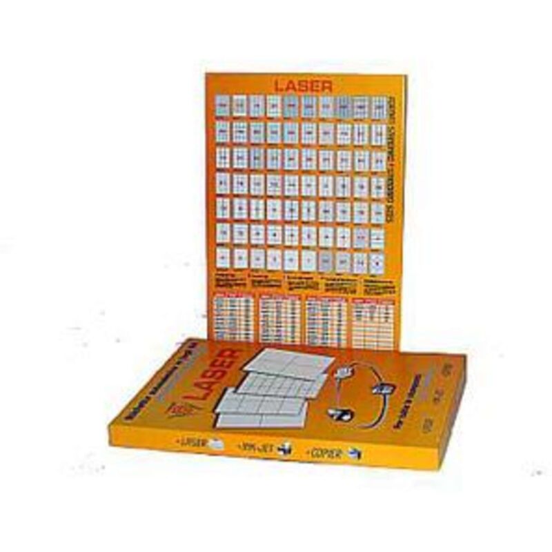 CF.100fg. A4 con 14 etichette adesive 99,1x38,1 x1...