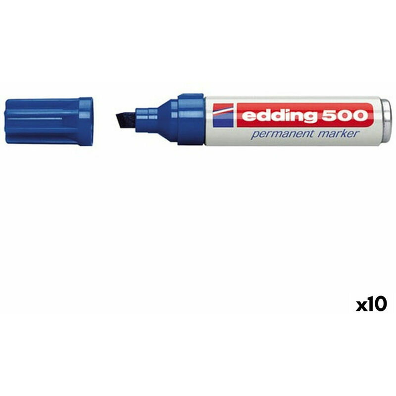 Image of Marcatore permanente Edding 500 Azzurro 10 Unità