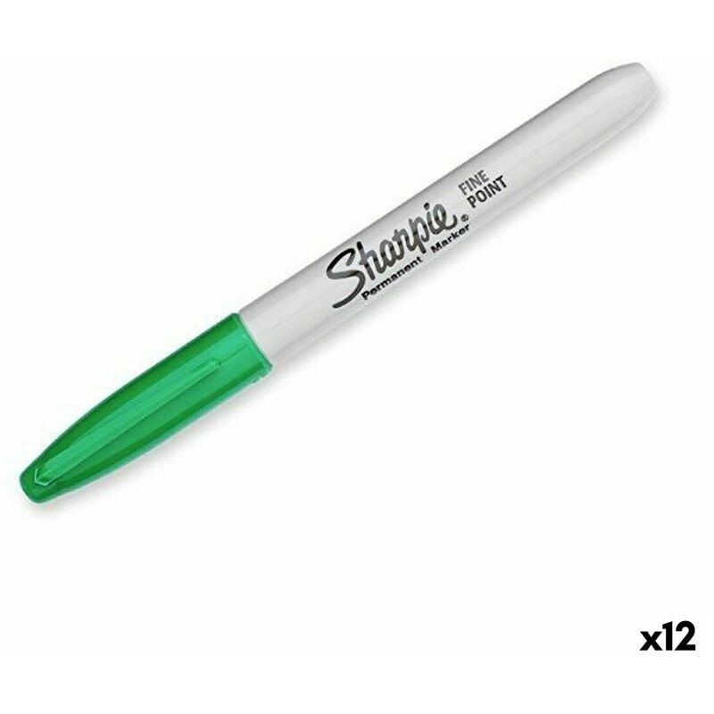 Image of Marcatore permanente Sharpie Fine Point Verde 0,9 mm (12 Unità)
