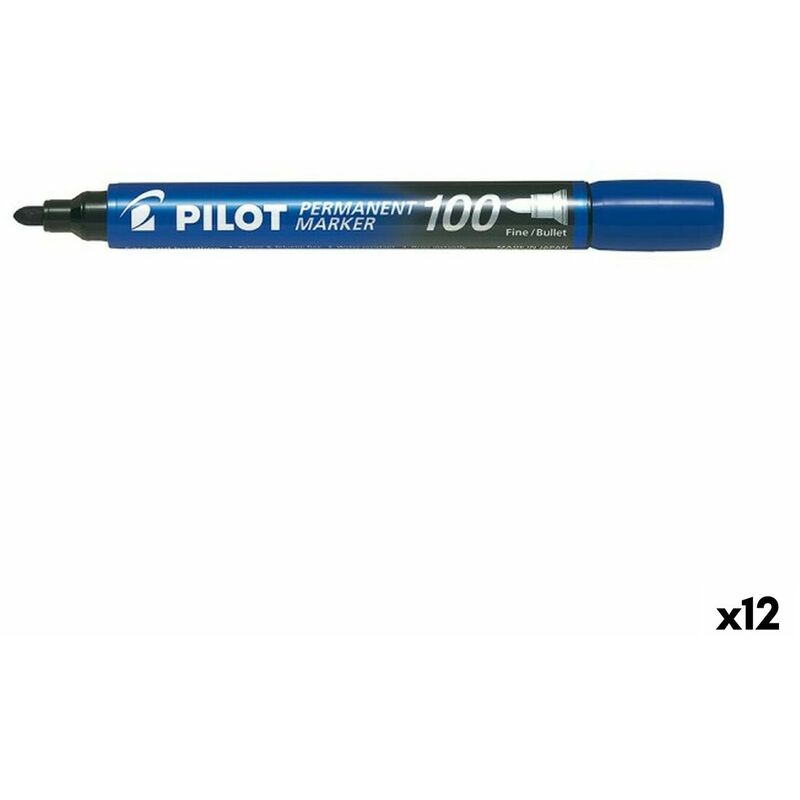 Image of Marcatore permanente Pilot SCA-100 Azzurro 1 mm (12 Unità)