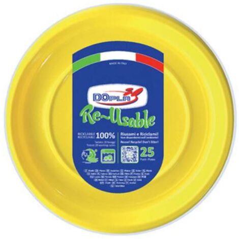 Cf.25 Piatti Piani Giallo 11752 X1