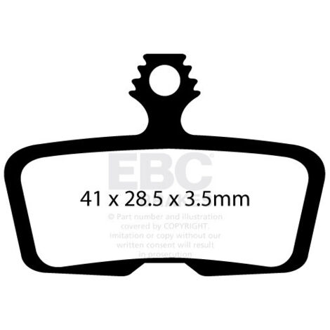 CFA616HH - EBC Bremsbeläge aus Sintermetall für Fahrräder