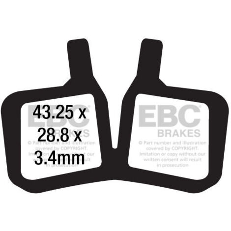 CFA689 - EBC Bremsbeläge für Fahrräder (organisch)