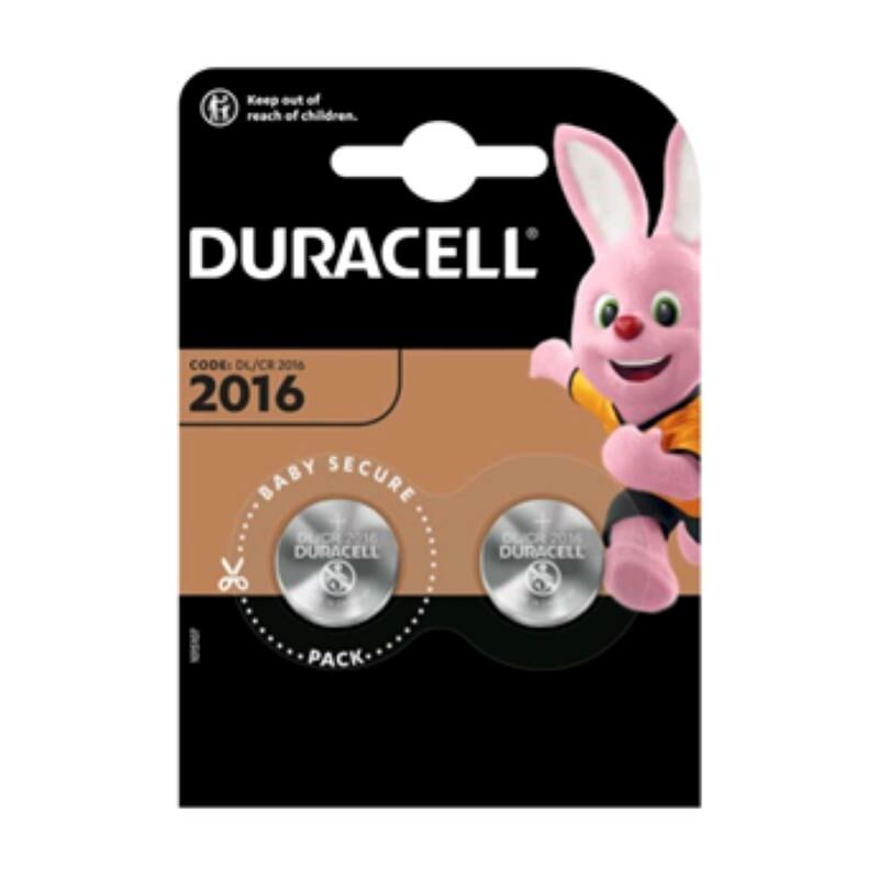 Image of DL2016-BL2 Duracell Blister 2pz. batteria Duracell elettronica al litio DL2016. IEC: CR2016, 3V