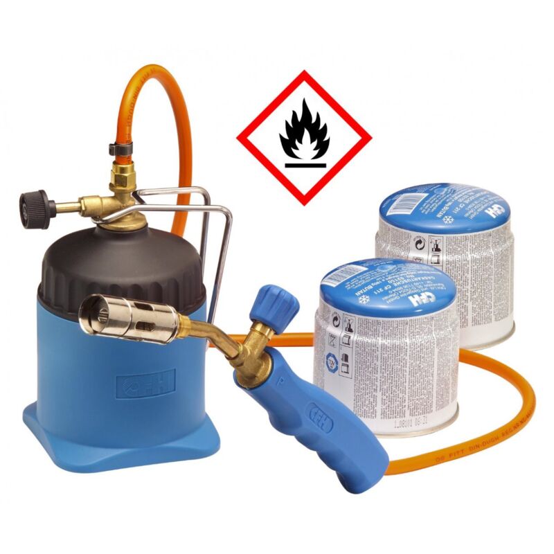 Cfh Gasbrenner Zum Löten Und Brennen Mit Schlauch Lm3000 2 Kartuschen