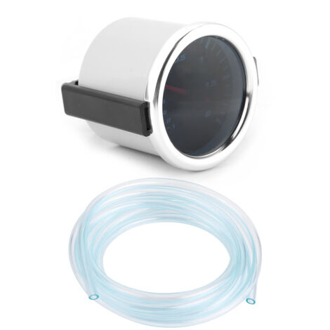 CFTGIW 2 Zoll (50 mm) Universal-Auto-LED-Turbo-Boost-Boost-Druckknopf, 12V-Tachometer-Balkenzeiger für getönte Linsen bei Tageslicht, klare LED-Anzeige und.