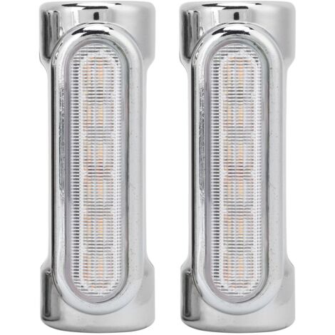 CFTGIW Universal-Chrom-Lichtleiste für Motorrad und Autobahn, 1,2 W, hohe Helligkeit, LED für 1,25 Zoll Durchmesser Antikollisionsrohr, 2 Stück.