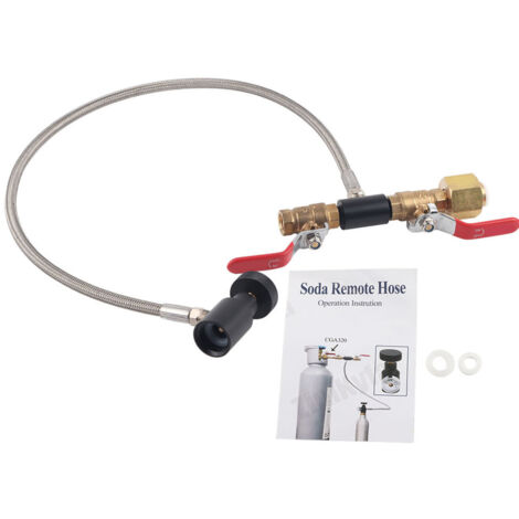 CGA-320 CO2 Cylinder Refill Adapter with Hose For Filling Soda Tank 24" without Gauge