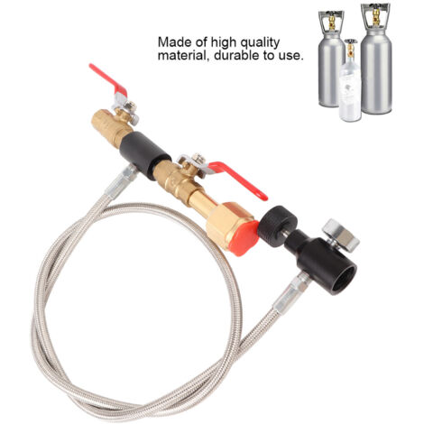 CGA-320 CO2-Nachfüllanschluss mit 36"-Schlauch und Manometer für Sodaflaschen