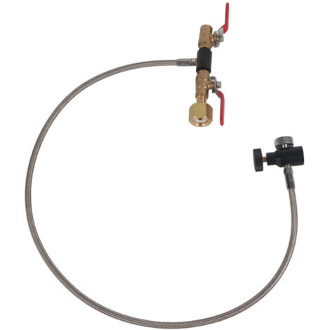 CGA-320 CO2-Zylinder-Nachfülladapter mit Schlauch zum Befüllen eines 36-Zoll-Sodatanks mit Manometer