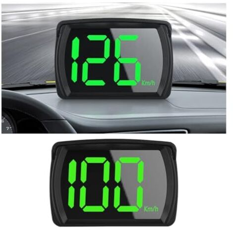 CGEAMDY Véhicule Grand Affichage Numérique, Voiture Compteur de Vitesse Numérique, GPS Compteur Vitesse Indicateur, Compteur Vitesse GPS Écran LED, Universel Vélo, Camion, Véhicule Tout-Terrain(km/h)