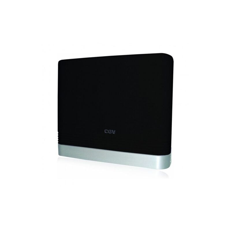 Antenne tnt hd d'intérieur An-Reglisse ce Red Ultra hd 4K - Gain 35dB Filtre 4G/LTE intégré Plate Haute performance Noir laqué