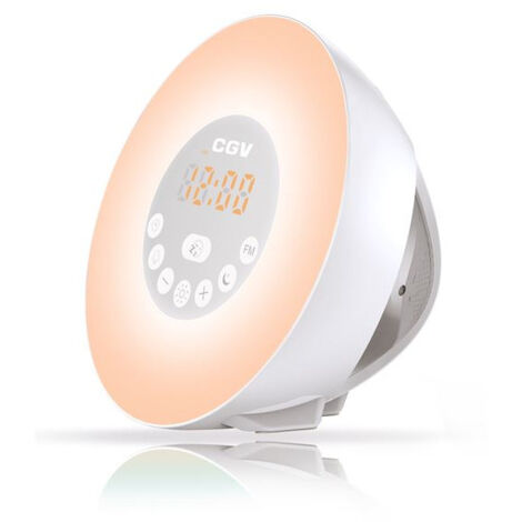 CGV CR Aruna - Radio-réveil - blanc, multicolore