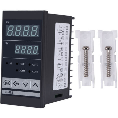 CH402 AC85-264V Contrôleur de température PID intelligent haute précision, relais thermostat, entrée TC/RTD