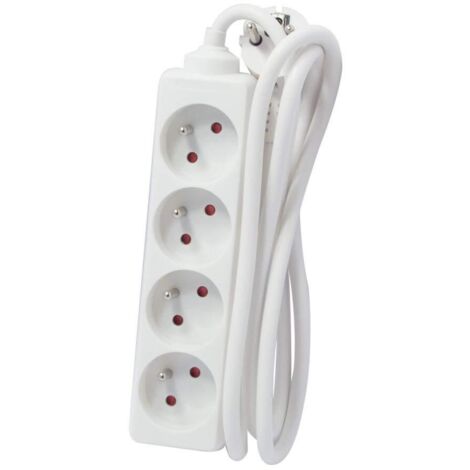 CHACON Blocco multipresa bianco - 4 x 16 A - 3 m