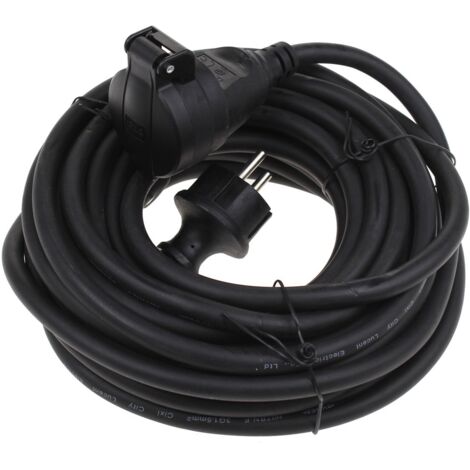 Chacon - cable de extemsión ho5vvf 3 x 1,5mm2 - 10 m con tapa - 66912 - 5411478669128