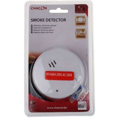 Chacon - detector de humo con sensor óptico con indicación led-5 años - 34233 - 5411478342335